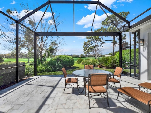 view of sunroom