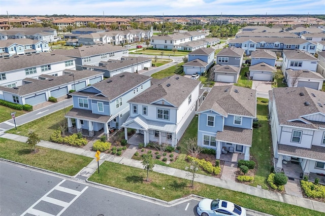 aerial view featuring a residential view