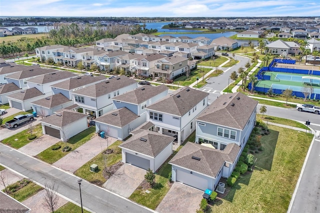 bird's eye view with a residential view