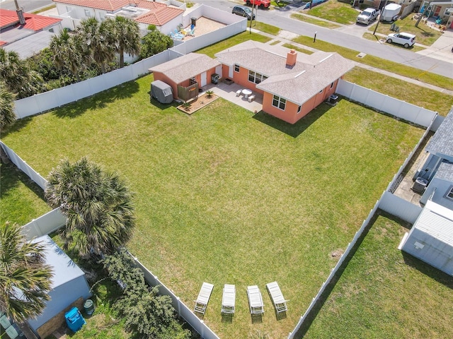 aerial view featuring a residential view