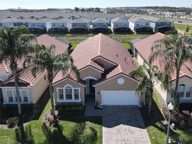 bird's eye view with a residential view