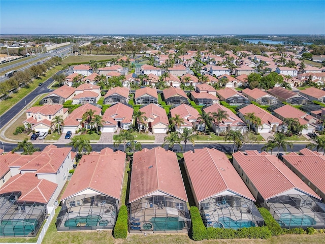 aerial view featuring a residential view