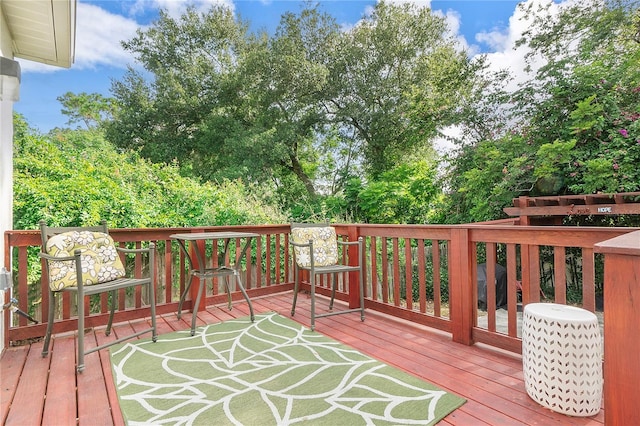 view of wooden deck