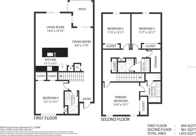 8959 Stinger Dr, Champions Gate, FL 33896 - view of home floor plan