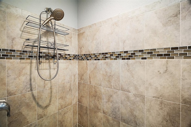 details with tiled shower
