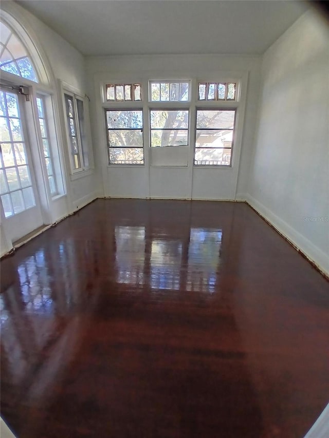 interior space with wood finished floors