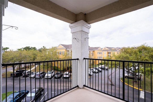 balcony with a residential view