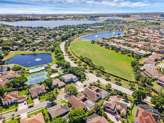 8611 Dover Oaks Ct, Orlando, FL 32836 - birds eye view of property with a residential view and a water view