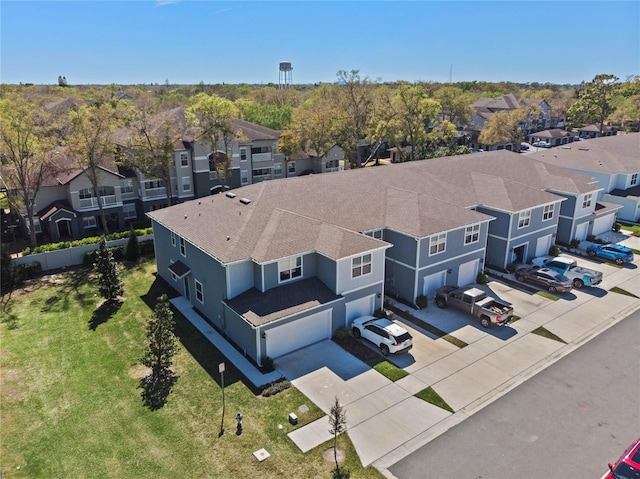 aerial view featuring a residential view