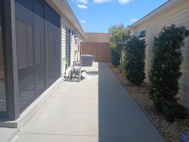 view of patio with fence