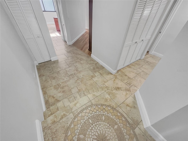 hallway with baseboards