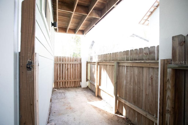 view of patio with fence