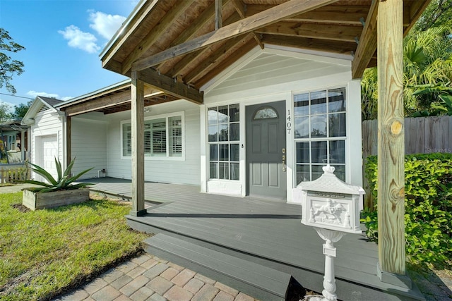 view of property exterior with fence