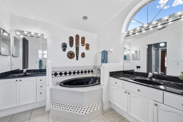 3580 Savannahs Trl, Merritt Island, FL 32953 - full bathroom with tile patterned floors, a bath, and a sink