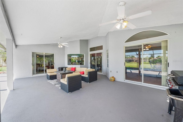 3580 Savannahs Trl, Merritt Island, FL 32953 - view of patio featuring outdoor lounge area and a ceiling fan