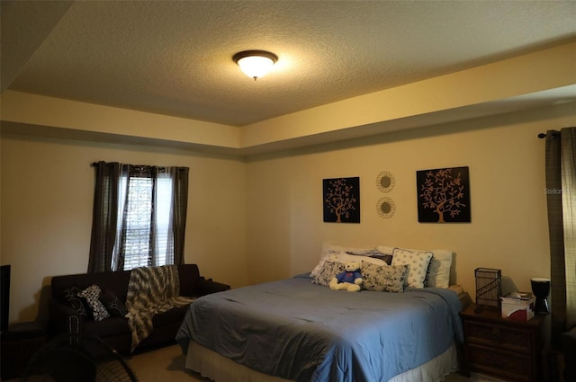 bedroom featuring a textured ceiling