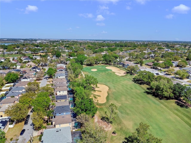 bird's eye view with a residential view and golf course view