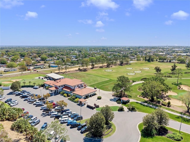 aerial view featuring golf course view