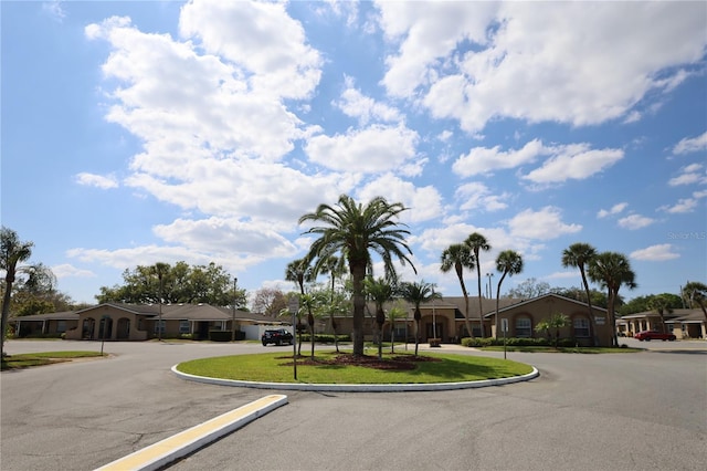 view of road featuring a residential view