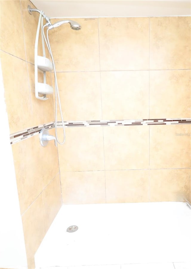 full bathroom with a tile shower