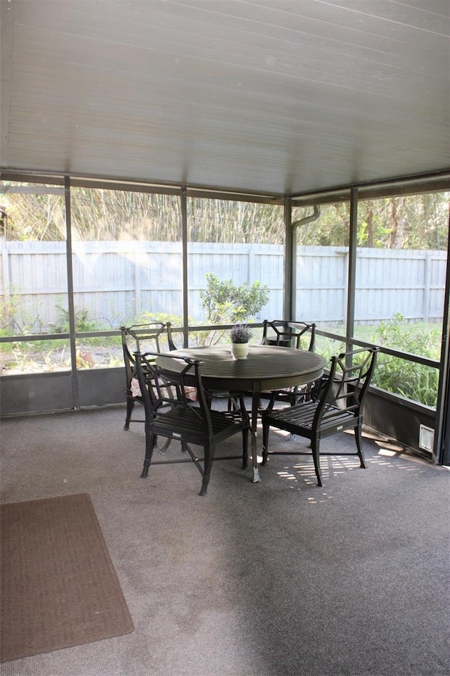 view of sunroom / solarium