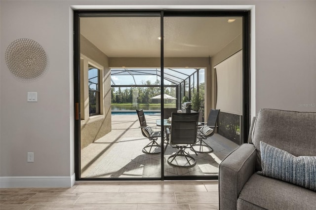 12654 Oak Hill Way, Parrish, FL 34219 - sunroom with a pool