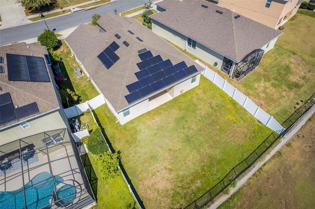 drone / aerial view featuring a residential view