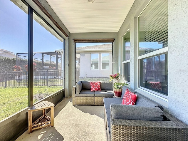 view of sunroom