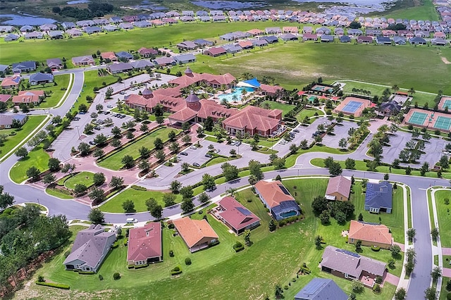 aerial view with a residential view