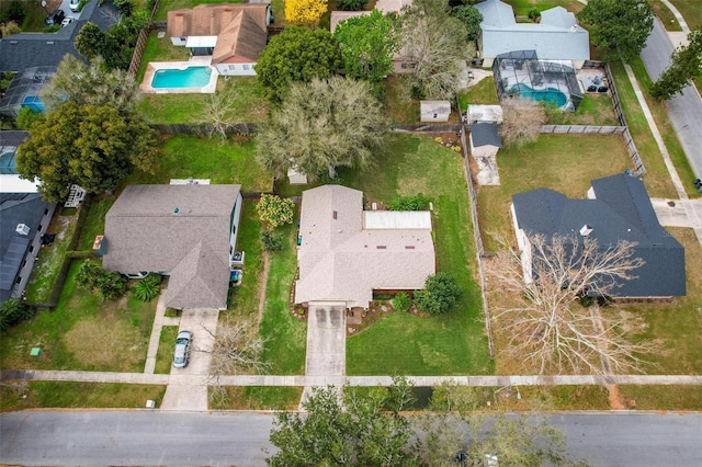 birds eye view of property featuring a residential view