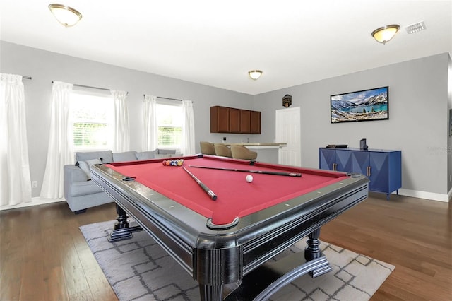 2351 Kelbrook Ct, Oviedo, FL 32765 - rec room featuring wood finished floors, pool table, and baseboards