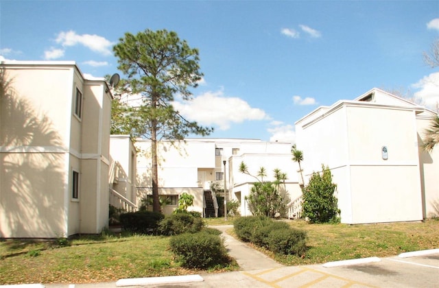 exterior space featuring stairway