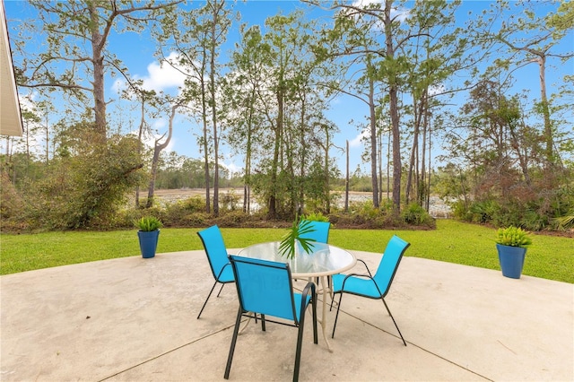 view of patio / terrace featuring outdoor dining space