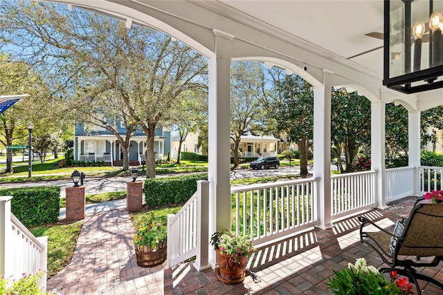 view of patio / terrace with a porch