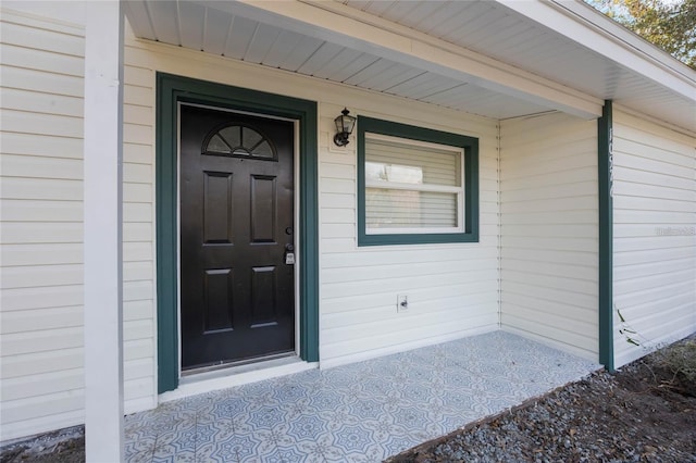 view of doorway to property