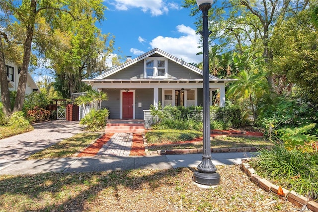 view of front of home featuring a porch