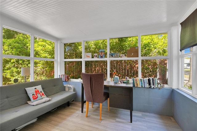 view of sunroom