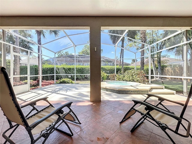 unfurnished sunroom with a wealth of natural light