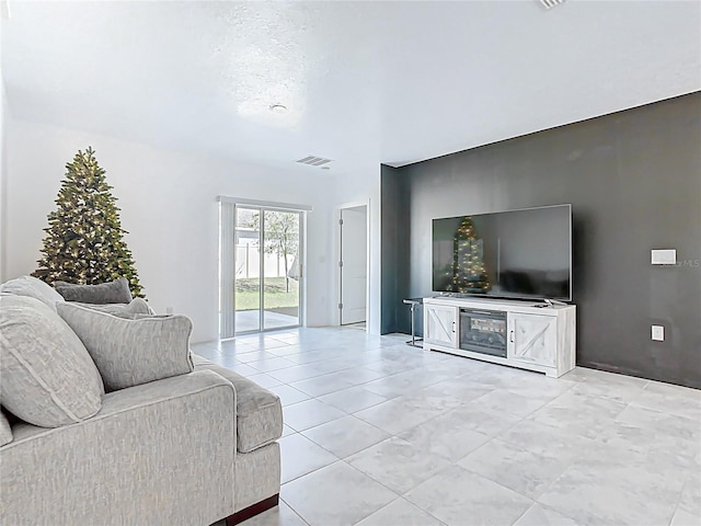 living room with visible vents