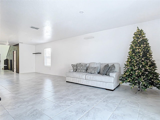 living room with visible vents