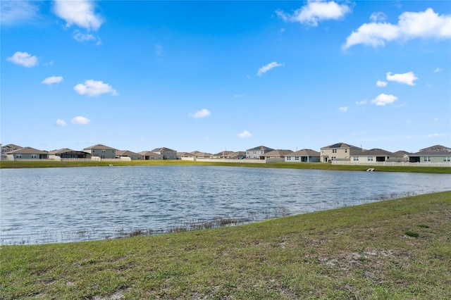 property view of water with a residential view