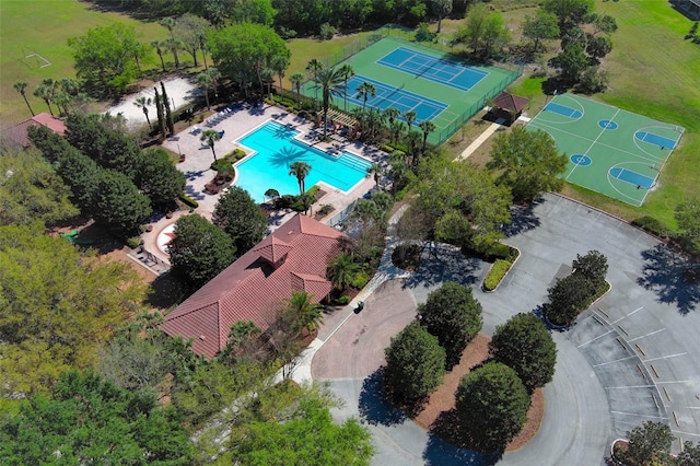 birds eye view of property