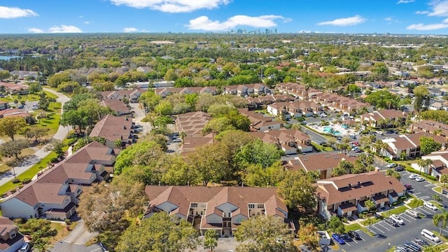 bird's eye view with a residential view