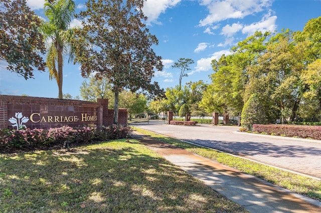 view of community sign