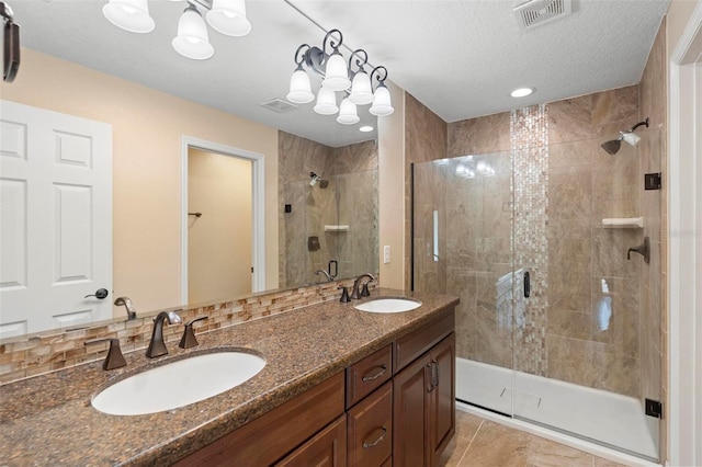 1341 Mill Stream Ln, Winter Springs, FL 32708 - bathroom featuring a stall shower, visible vents, and a sink