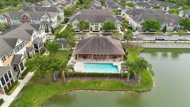 1341 Mill Stream Ln, Winter Springs, FL 32708 - aerial view with a residential view and a water view