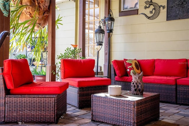 view of patio / terrace featuring an outdoor hangout area