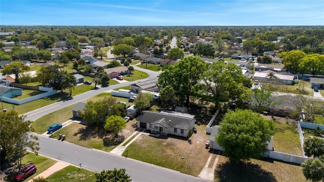 aerial view with a residential view