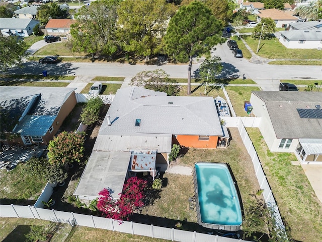 bird's eye view featuring a residential view