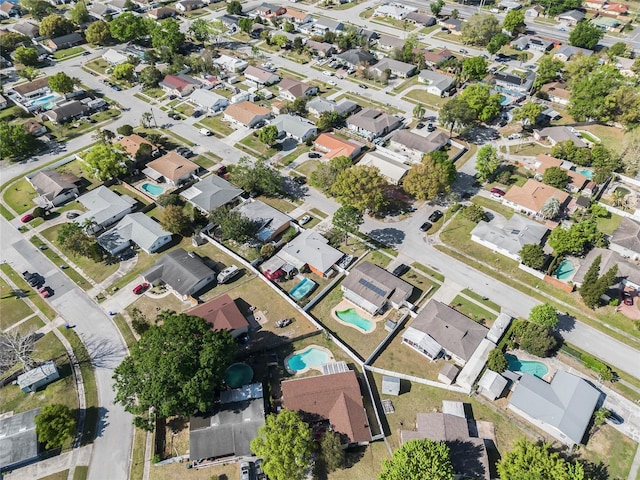 aerial view featuring a residential view